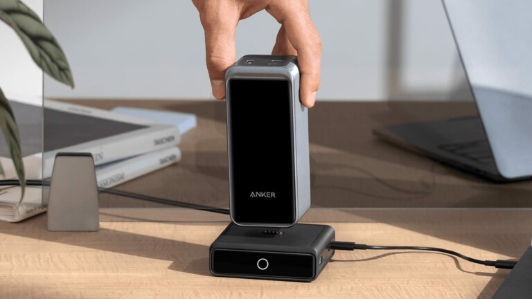 Anker Prime 20,000 mAh Power Bank with 100W charging base powers up to 3 devices at once