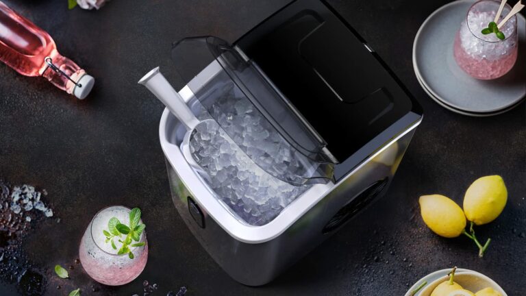 ECOZY Countertop Ice Maker offers rapid, efficient ice production for home or office use