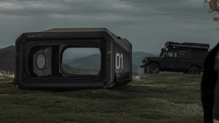 EXØD AIR STATION POD-01: Inflatable and Portable Outdoor Living Pod on Gadget Flow