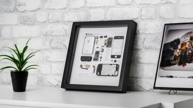 GRID Studio GRID 1 1st-generation iPhone art showcases a nod to technological history