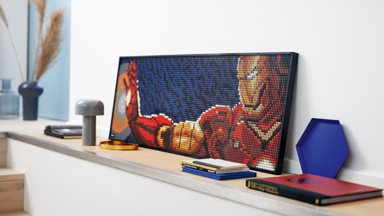 LEGO ART Marvel Studios Iron Man 31199 Wall Art comes with a soundtrack while you build