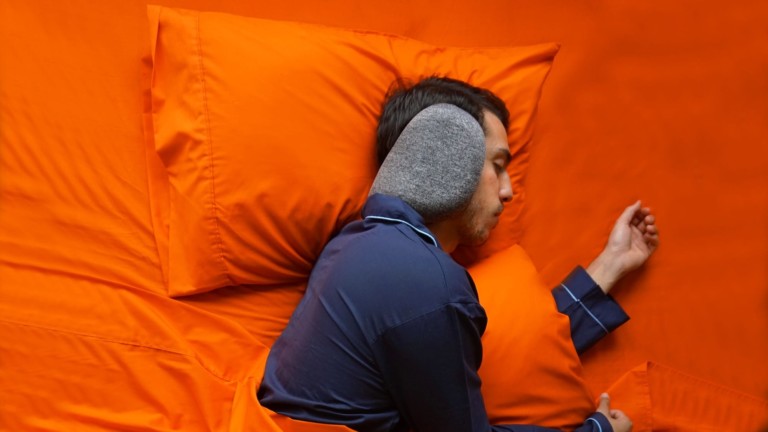 SleepMuffs by Blisstil sound-blocking neck pillow offers support wherever you sleep