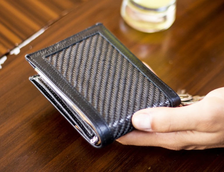 SOLO Thanos Series Carbon Fiber Wallets come with an engraved Superhero