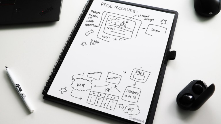 Wipebook Scan digital whiteboard uploads your ideas to cloud services like Google Drive