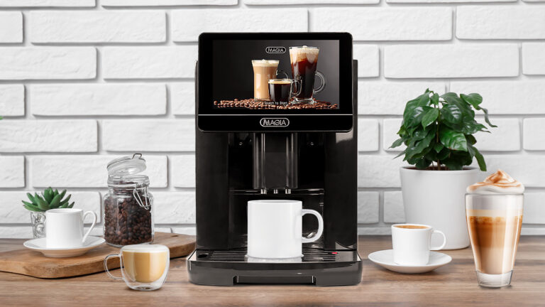 Zulay Kitchen Magia Super Automatic Coffee Espresso Machine has an easy-to-use 7-inch touchscreen